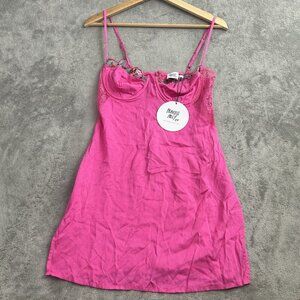 Princess Polly Dress Womens 4 Floreto Mini Pink Floral Lace Thin Strap Summer